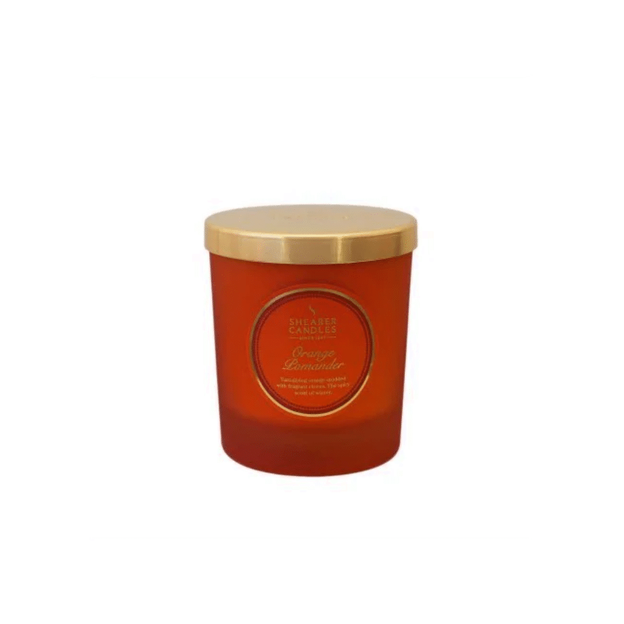 Shearer Candles Orange Pomander Jar With Lid Candle 30h